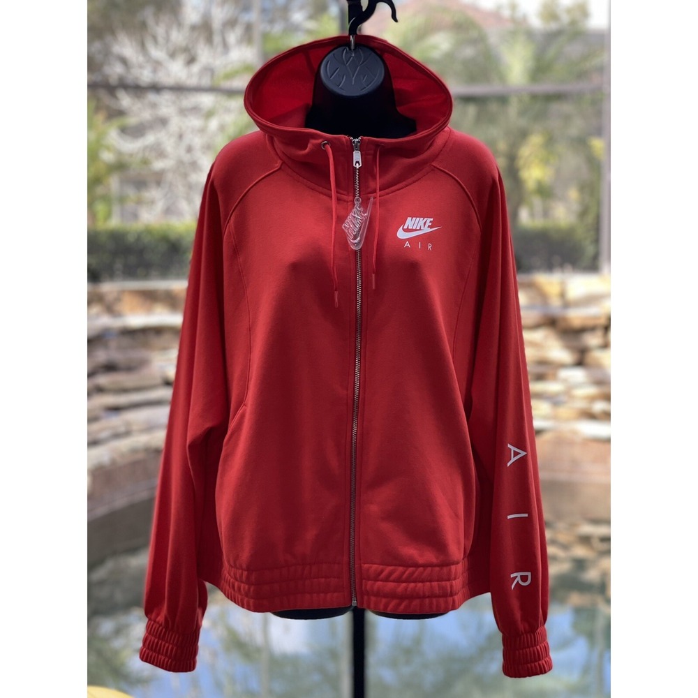 Nike Sportswear Air Full-Zip Hoodie Orange Women 2X DM1771-673 NWT